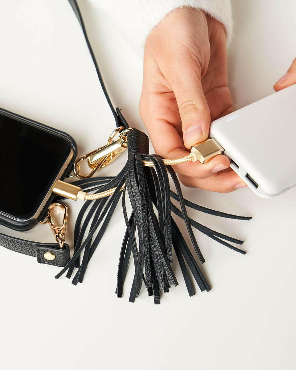 12 Lightning to USB-A Tassel Keychain Cable - heyday™ Cool Marble